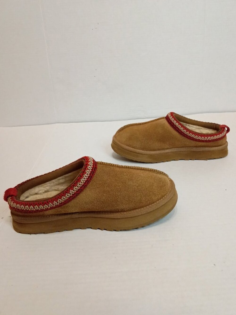 UGG Kids Tazz Platform Slipper Chestnut Size 5Y Fits Women 7 - Picture 4 of 9